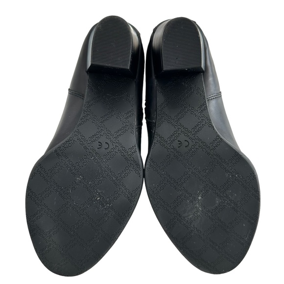 Vionic Madeline Black Leather Block Heel Ankle Booties Women’s Size Size 5 - Picture 12 of 16